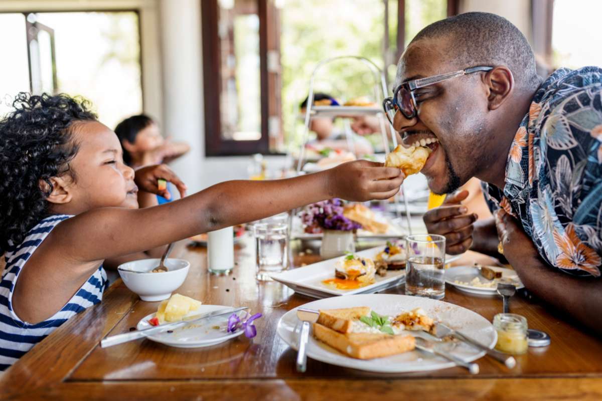 Guests having breakfast at hotel restaurant-1